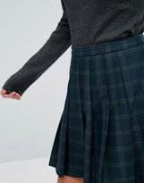 Thumbnail for your product : Oasis Check Pleated Mini Skirt
