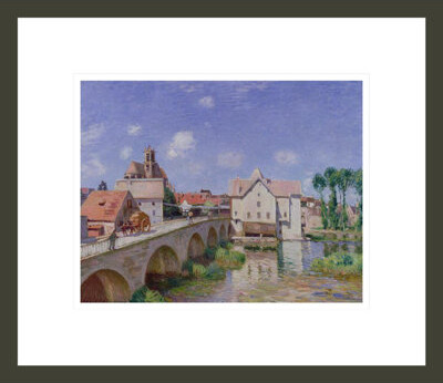 1000Museums The Bridge at Moret by Alfred Sisley -Framed Giclee Print