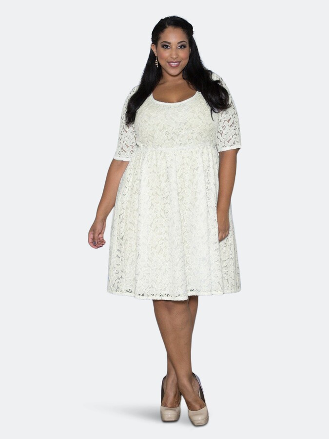 Plus Size White Cocktail Dresses | Shop the world's largest collection of  fashion | ShopStyle