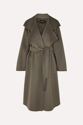 Akris Tasha Belted Cashmere Coat - Gray