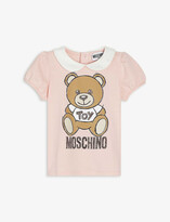 Thumbnail for your product : Moschino Bear logo-print cotton-blend T-shirt 3-36 months
