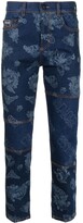 Thumbnail for your product : Versace Jeans Couture Baroque-Print Cropped Jeans