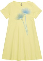Thumbnail for your product : Il Gufo Embroidered cotton jersey dress