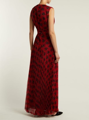 Raquel Diniz Mika Floral-print Pleated Dress - Red Multi