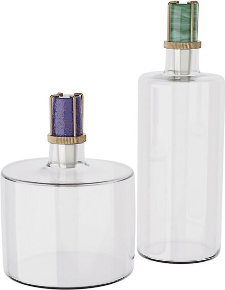 Arteriors Adalyn Decanters, Set of 2 in Clear