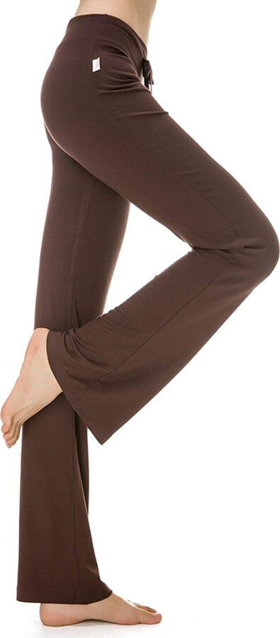 Tao Women's Yoga Pants Wide Leg Trousers Fitness Sports Flared Pants Active  Joggers Sweatpants Drawstring Athletic Lounge Pants 3XL Brown - ShopStyle