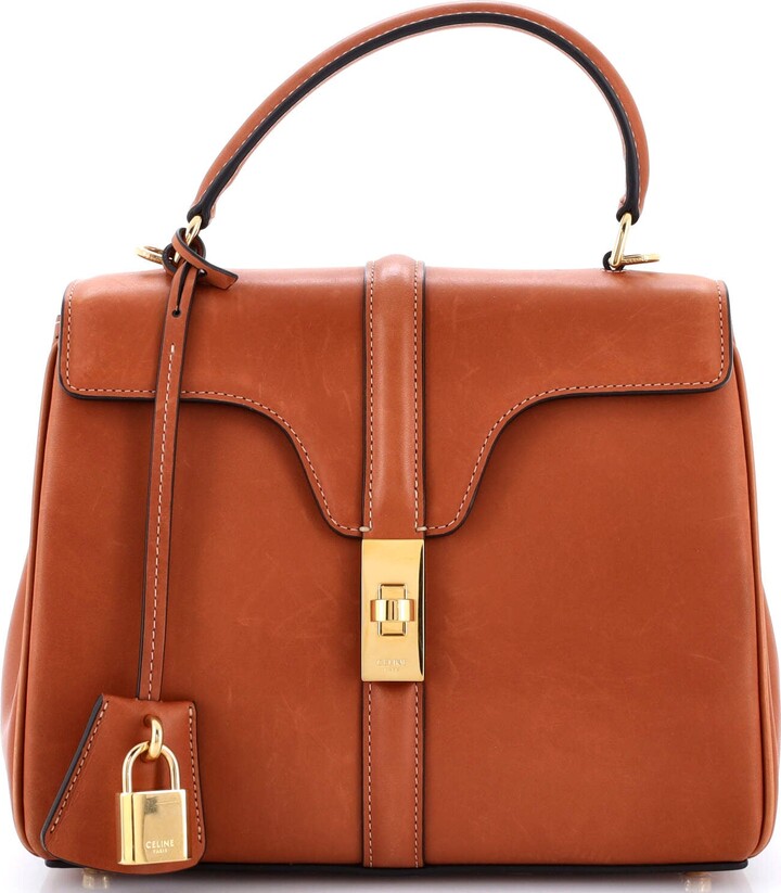 Celine 16 Top Handle Bag Smooth Calfskin Small