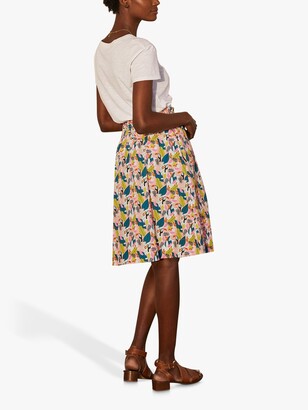 Boden Georgia Tree Toucan Print Skirt, Milkshake/Multi
