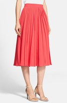 Thumbnail for your product : Kate Spade Pleated Crepe Midi Skirt