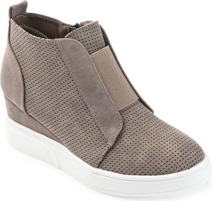 Journee Collection Women's Wide Width Clara Sneaker Wedge