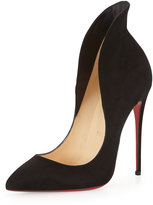 Thumbnail for your product : Christian Louboutin Mea Culpa Flared Suede Red Sole Pump, Black