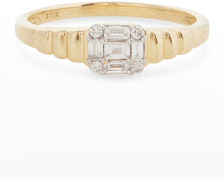 STONE AND STRAND Shield Of Strength Pinky Ring, Size 2.54