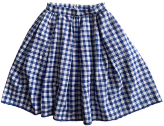 Erotokritos Blue Cotton Skirt for Women