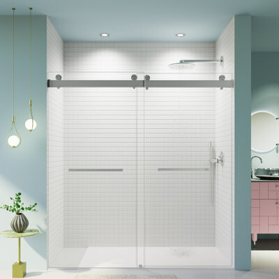 JINXUNDA Smooth Sliding Frameless Design Tempered Glass Modern Elegance Bathroom Shower Enhancement