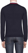 Thumbnail for your product : Gucci Wool v-neck sweater with Web