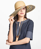 Thumbnail for your product : Brooks Brothers Striped Straw Sun Hat