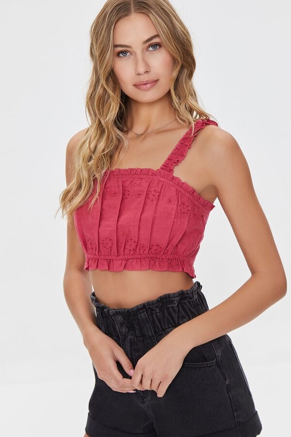 Floral Ruffle Crop Top | Shop the world's largest collection of 