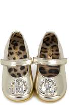 Thumbnail for your product : Roberto Cavalli Junior logo embellished ballerina shoes