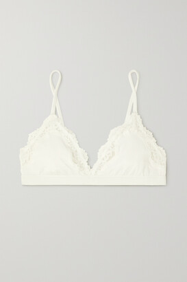 SKIMS Fits Everybody Lace-trimmed Stretch Soft-cup Triangle Bra - Marble -  ShopStyle
