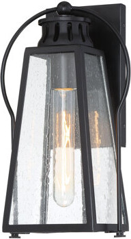 Gracie Oaks Morlan Matte Black Outdoor Wall Lantern