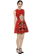 Thumbnail for your product : Dolce & Gabbana Sacred Heart Embellished Brocade Dress