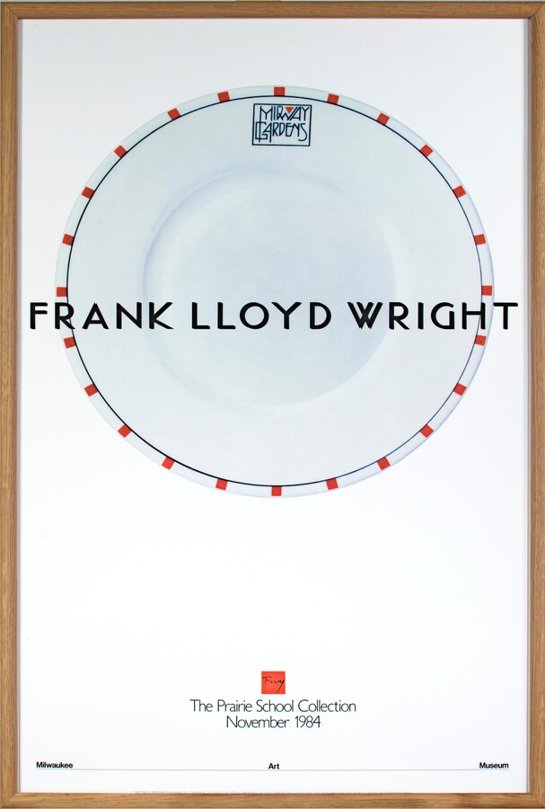 Frank Lloyd Wright, 'The Prairie School Collection' exhibition poster Milwaukee Art Museum, 1984