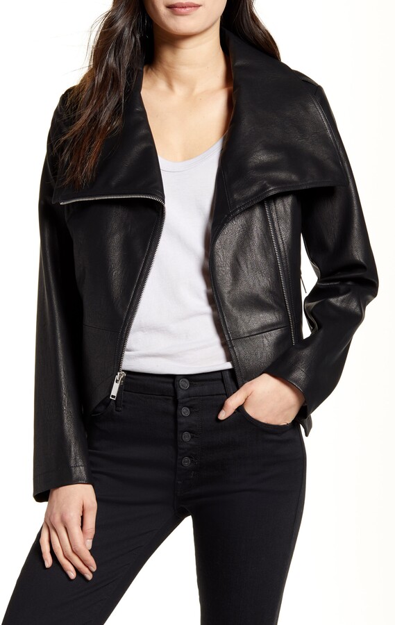 french connection faux leather jacket