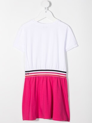 Givenchy Kids logo tape colour-block T-shirt dress