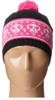 Thumbnail for your product : San Diego Hat Company Kids KNK3272 Skull Intarsia Stripe Knit Beanie with Pom Pom (Little Kids)