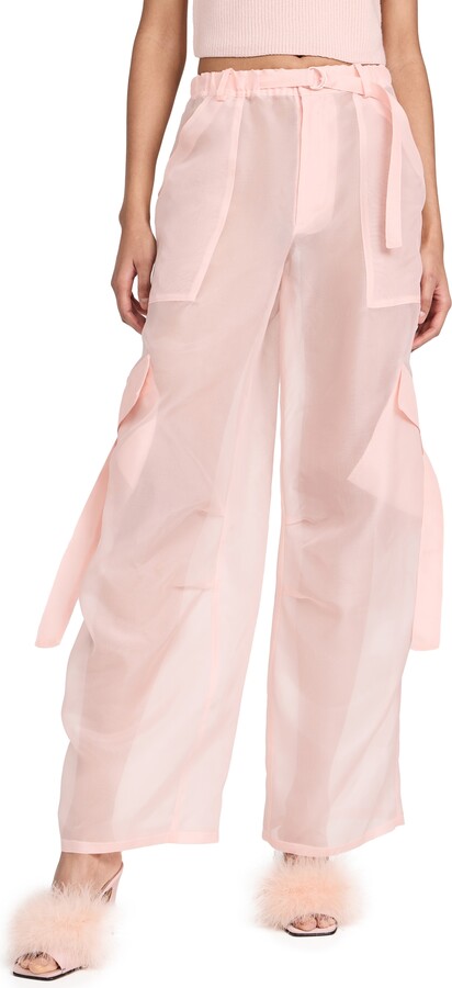 Sally LaPointe Organza Utility Pocket Pants