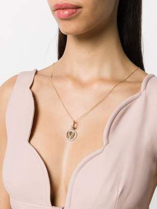 Loree Rodkin 14kt rose gold and diamond Quatrefoil pendant