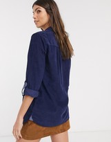 Thumbnail for your product : Esprit baby cord shirt with pocket detail in navy