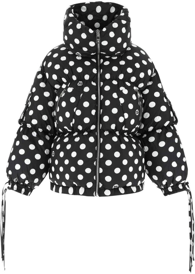 polka dot puffer jacket