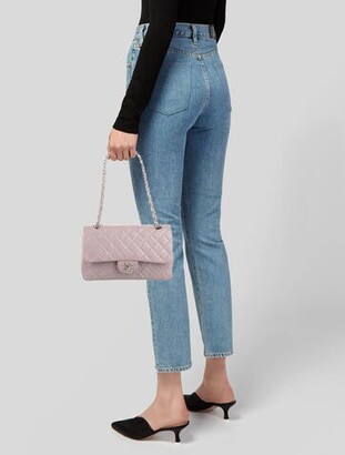 Chanel Vintage Classic Medium Double Flap Bag Purple