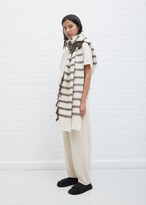 Thumbnail for your product : Denis Colomb Hokkaido Tawa Stole — White + Natural Brown