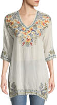 Thumbnail for your product : Johnny Was Plus Size Kalea V-Neck Embroidered Tunic