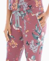 Thumbnail for your product : Mulberry Cool Nights Satin Trim Ankle Pajama Pants Curio Floral