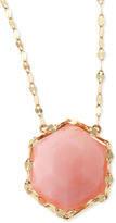Thumbnail for your product : Lana 14k Gold Pink Opal Hexagon Necklace