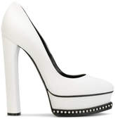 Thumbnail for your product : Casadei crystal-trimmed platform pumps