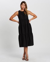 Thumbnail for your product : Atmos & Here Atmos&Here - Women's Black Midi Dresses - Eva Midi Dress - Size 12 at The Iconic