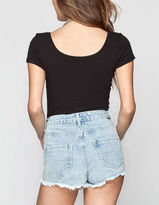 Thumbnail for your product : Hip Floral Embroidery Womens Crop Tee