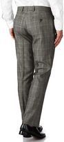 Thumbnail for your product : Charles Tyrwhitt Grey slim fit glen check business suit pants