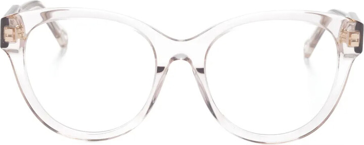 Chloé Sunglasses Transparent-Frame Logo Glasses