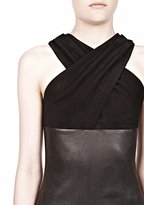 Thumbnail for your product : Alexander Wang Criss Cross Suede Leather Dress