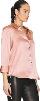 Thumbnail for your product : L'Agence Dani 3/4 Sleeve Blouse in Rose