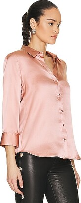 L'Agence Dani 3/4 Sleeve Blouse in Rose