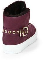 Thumbnail for your product : Ferragamo Pixy Shearling High-Top Sneakers