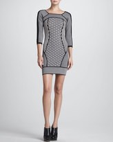Thumbnail for your product : A.L.C. Jay Mixed-Print Knit Dress