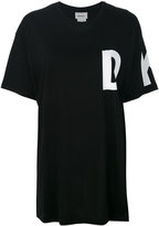 Donna Karan - logo emBOSSed T-shirt - women - coton - S