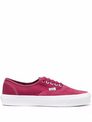 vans authentic dark red